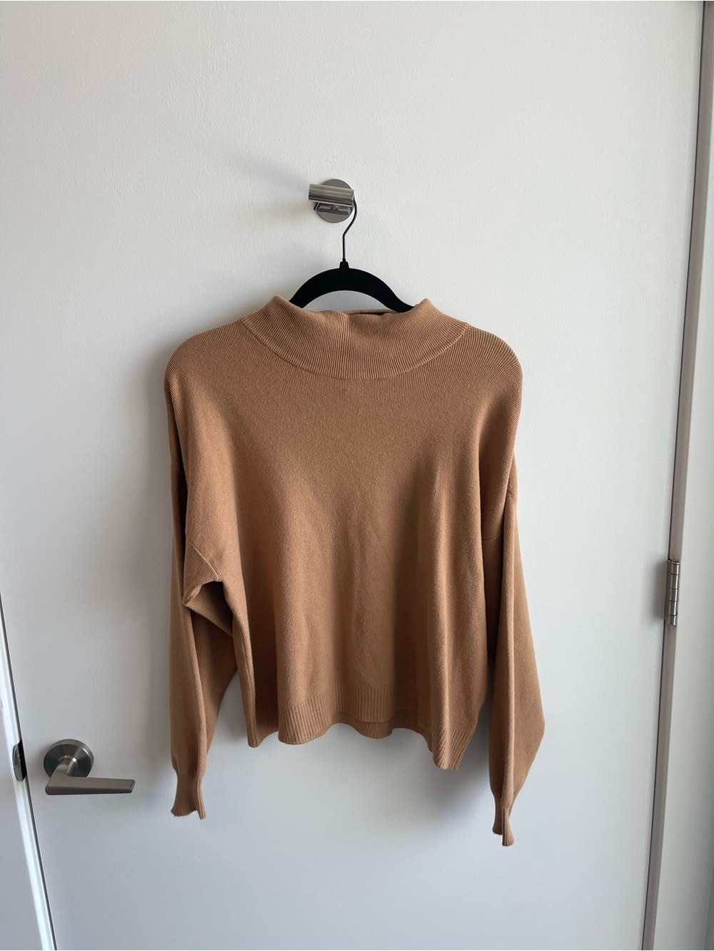 VICI Women's Camel Mock Neck Sweater